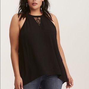 Torrid black lace insert tank